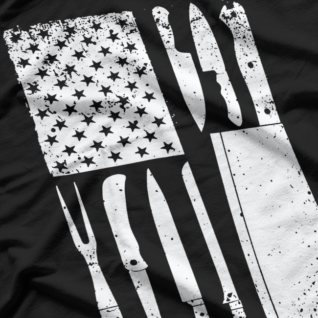 Funny Chef American Flag Design For Men Women Patriot T-Shirt