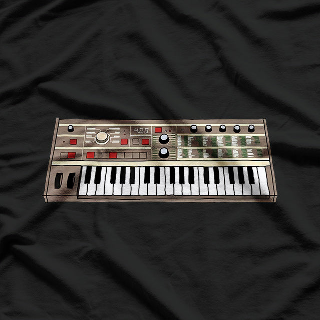 Vintage Synth Keyboard Electronic Music Synthesizer T-Shirt