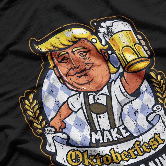 Make Oktoberfest Great Again Funny Beer Drinking Trump T-Shirt