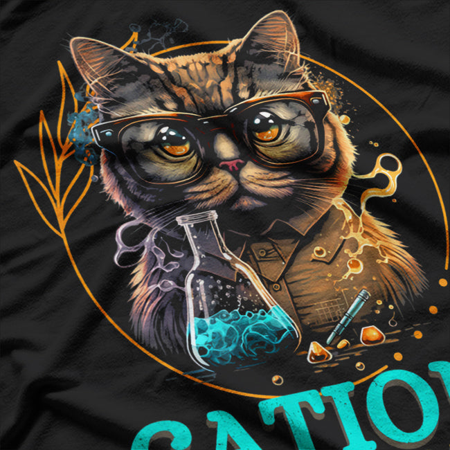 Cation Cat Chemistry Teacher Science Experiment T-Shirt