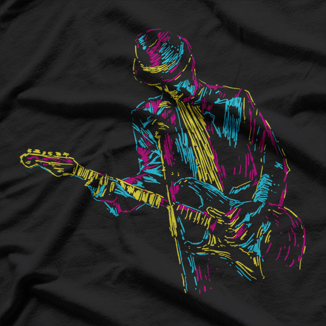 Abstract Art Music Bass Player T-Shirt