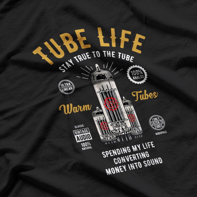 Vintage Retro Analog - Audio Guitar Bass Tube Amp T-Shirt