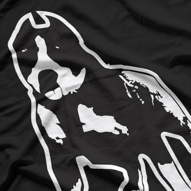 American Pitbull Standing Pitbull Silhouett T-Shirt