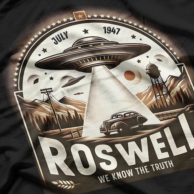 Roswell 1947: Vintage Alien Encounter T-Shirt
