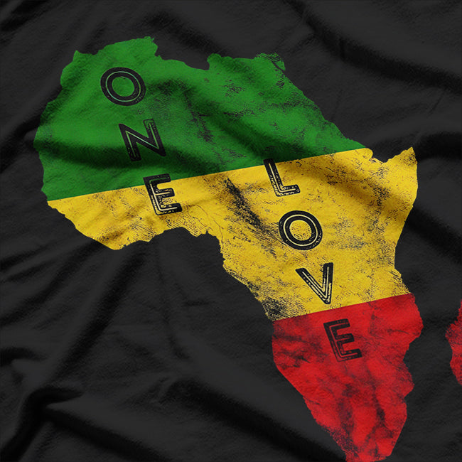 Reggae Africa Map Rasta Reggae Music Rastafari African Roots T-Shirt
