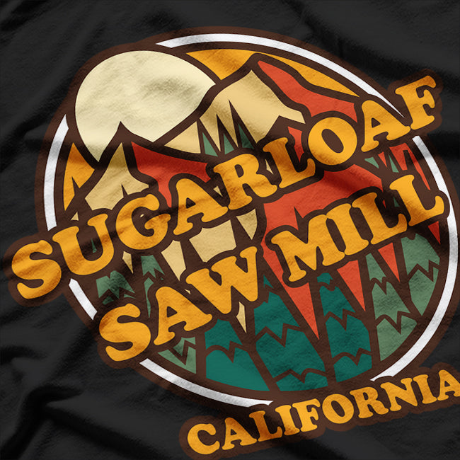 Vintage Sugarloaf Saw Mill, California Mountain Hiking T-Shirt
