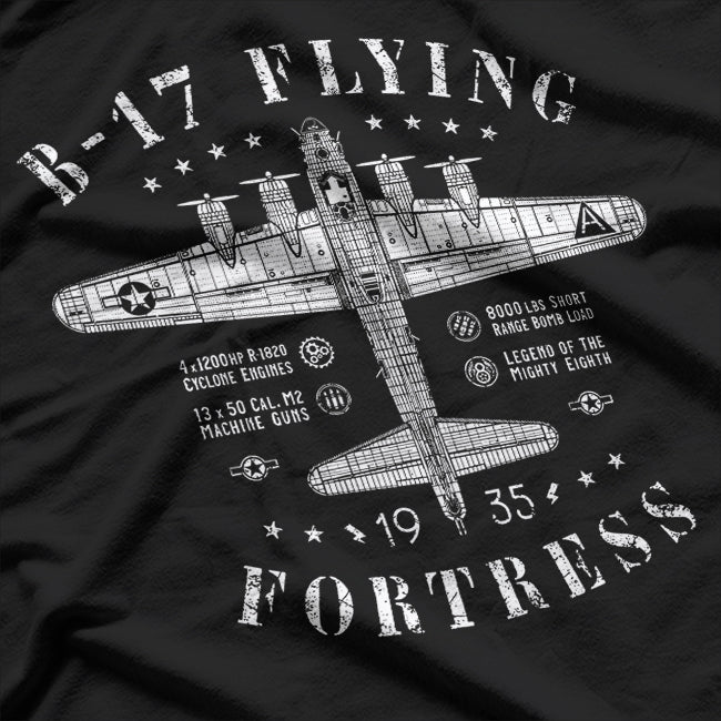 Vintage B-17 Flying Fortress Bomber - 1935 Aviation T-Shirt