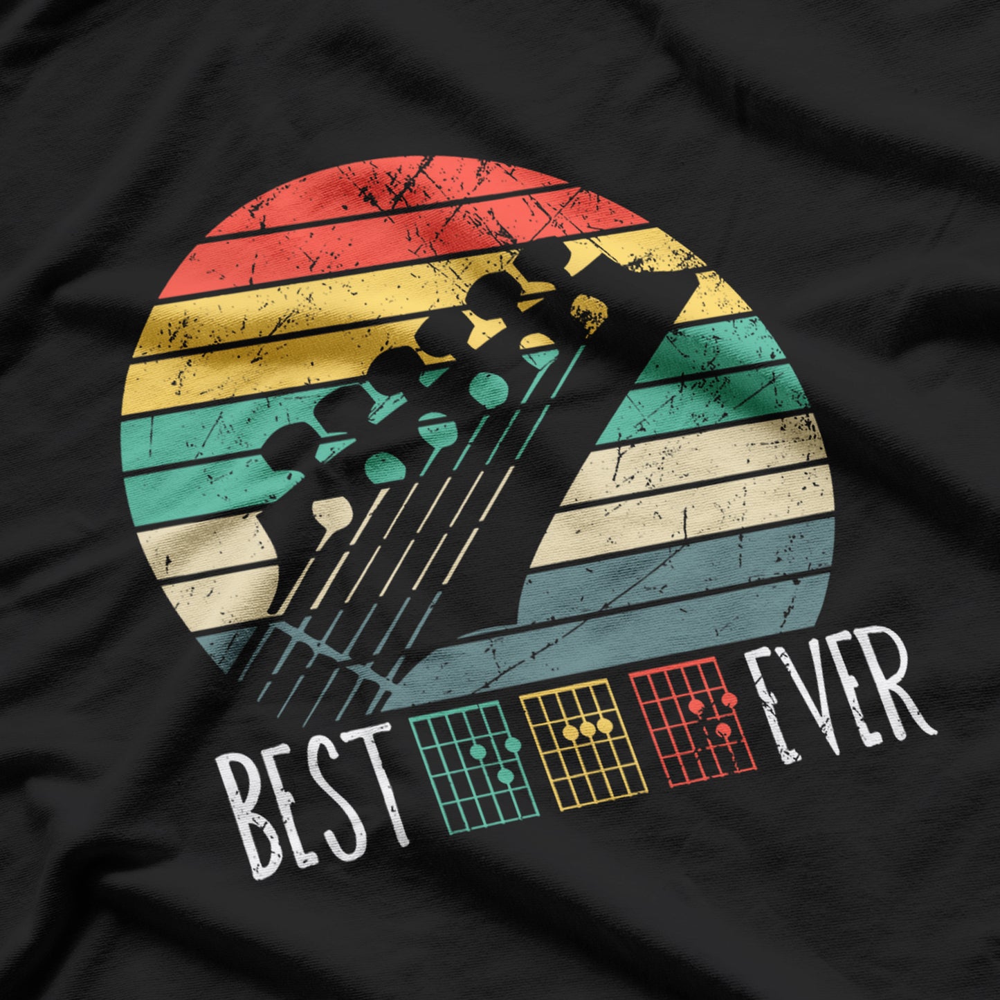 Best Dad Ever Guitar Music T-Shirt