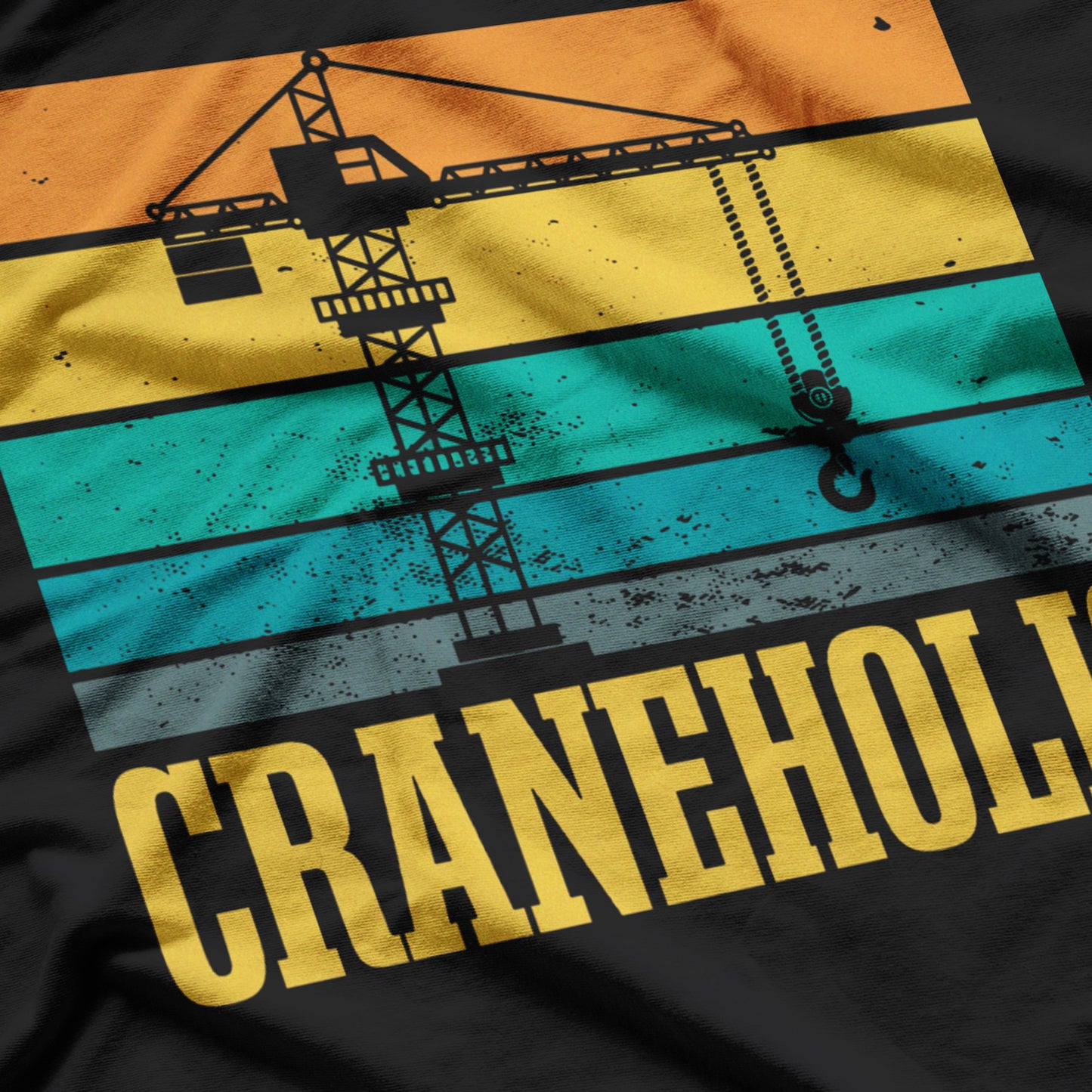 Crane Operator Retro Vintage Craneholic T-Shirt