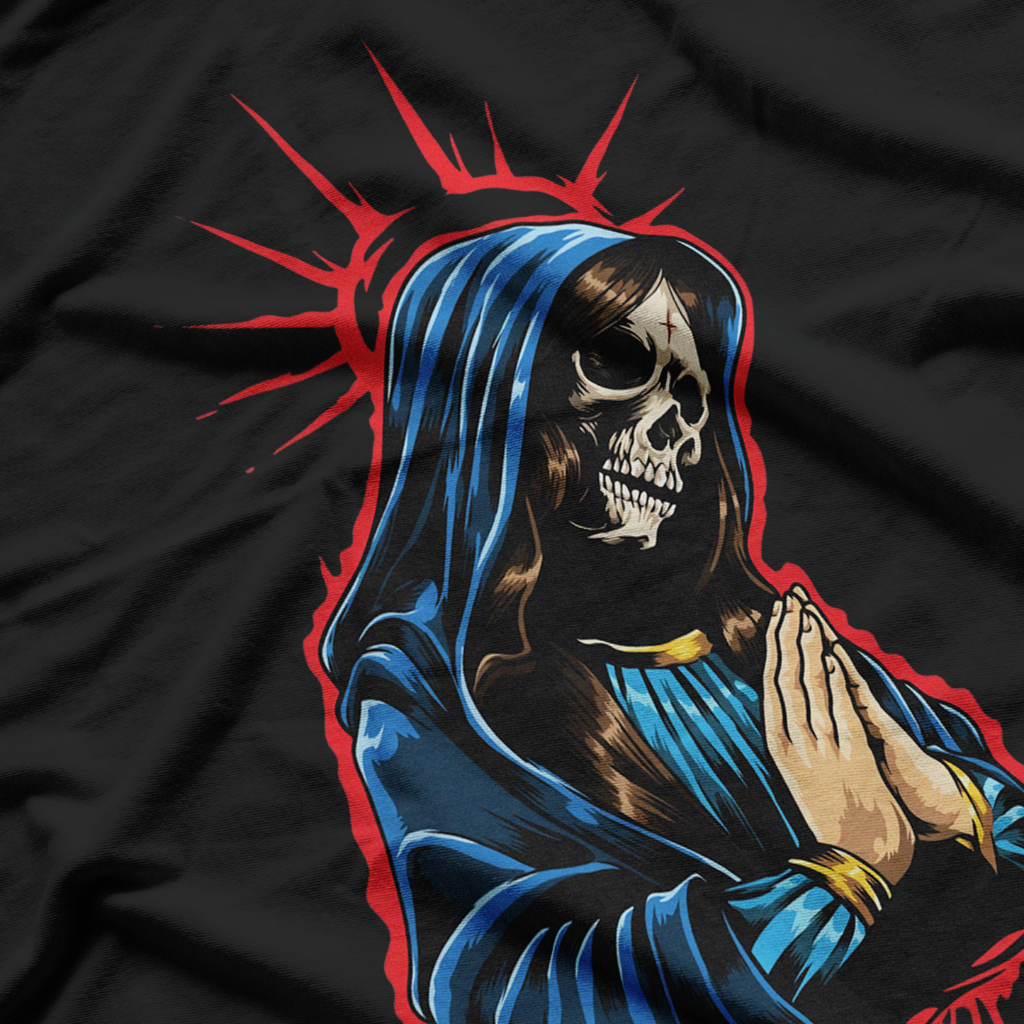 Day Of The Dead - Praying La Calavera Catrina Dia de los Muertos T-Shirt