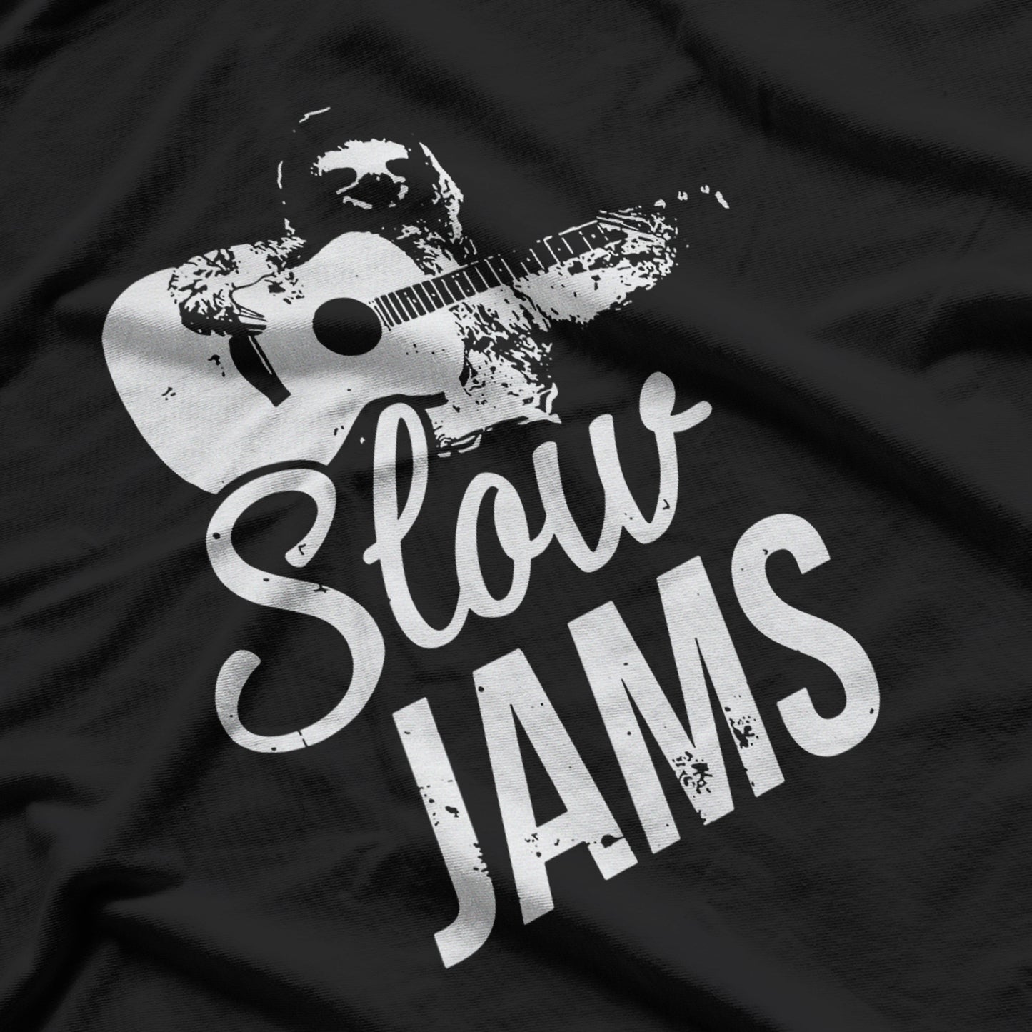 Funny Slow Jams Vintage Sloth Guitar T-Shirt