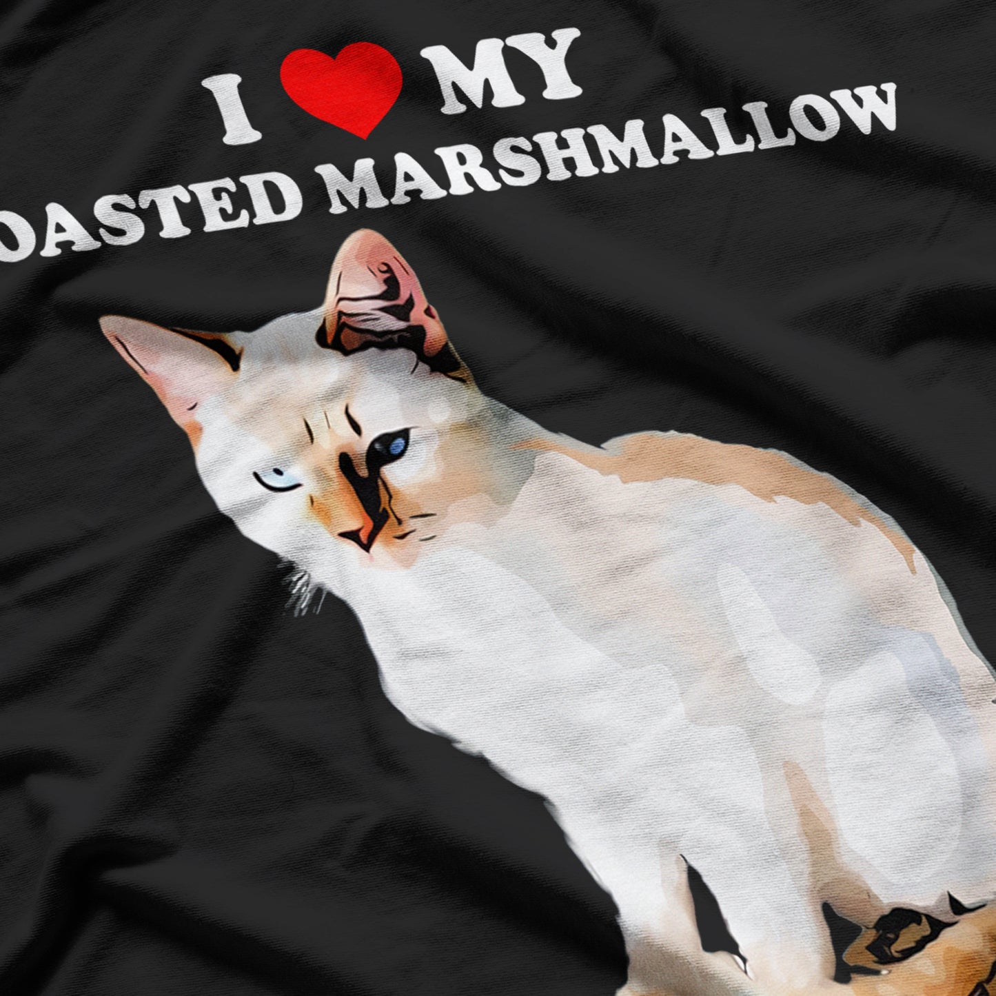 I Love My Toasted Marshmallow Flame Point Siamese Cat Kitten Men's T-Shirt