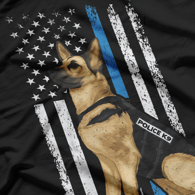 Police Service Dog K9 Unit Heroic Working Dog T-Shirt