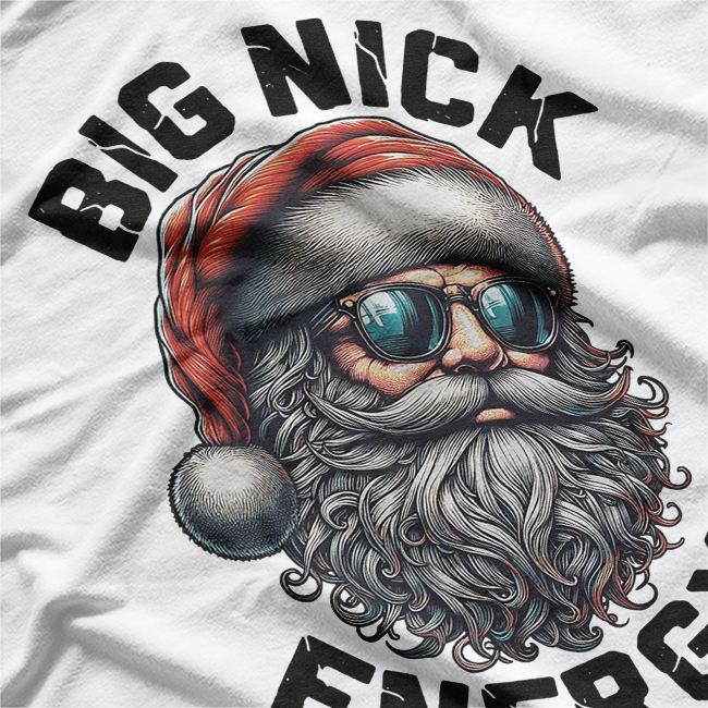 Big Nick Energy: Funny Christmas Santa T-Shirt
