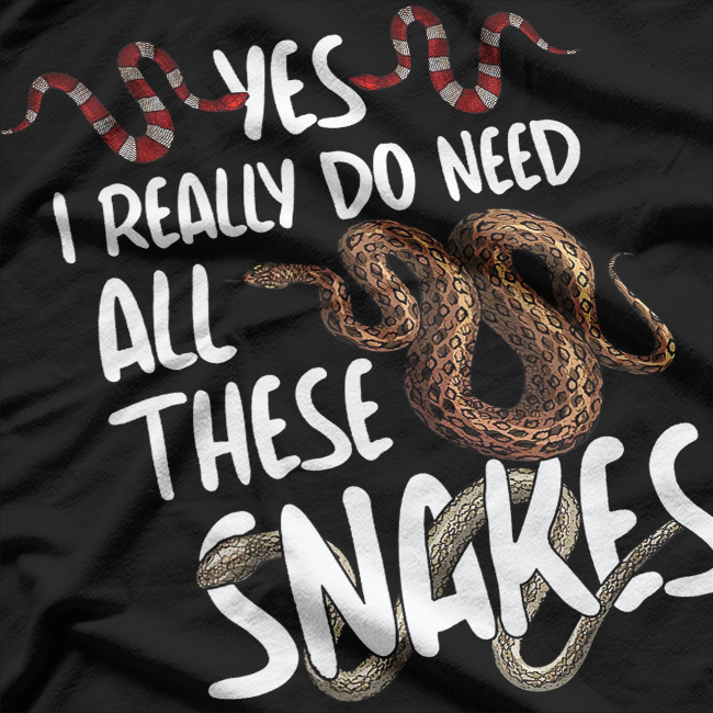 Funny Snake Design Reptile Lover Cool Serpent T-Shirt