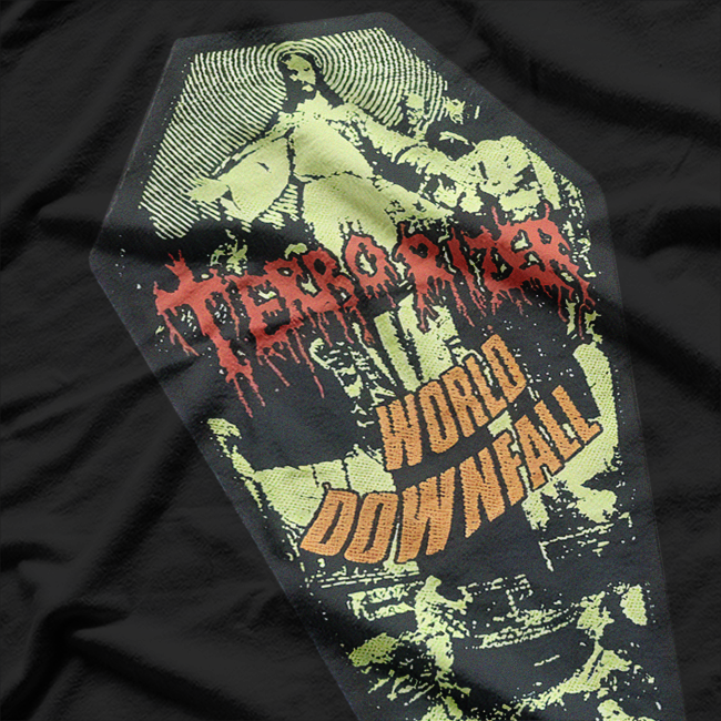 Retro Terrorizer World Downfall Grindcore Metal Inspired T-Shirt