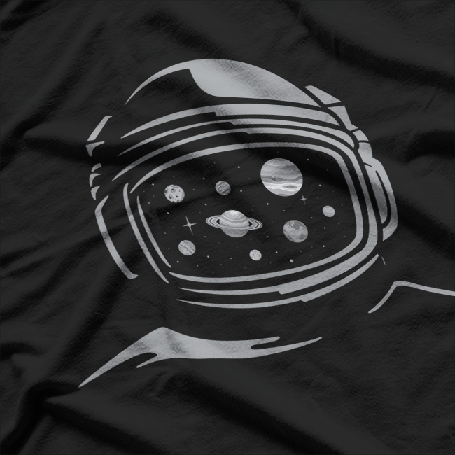 View of Astronaut Floating in Space Cosmic Galaxy Sci-Fi T-Shirt