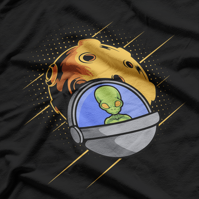 Alien and Mars Space UFO Extraterrestrial Sci-Fi Graphic T-Shirt