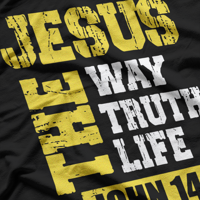 Jesus The Way Truth Life – John 14:6 Christian Bible Verse Retro T-Shirt