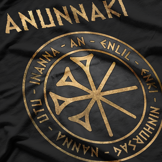 Anunnaki Ancient Gods of Mesopotamia – Mythological Symbol Design T-Shirt