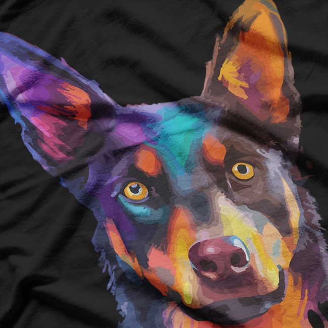 Aussie Kelpie Art – Watercolor Dog Lovers T-Shirt