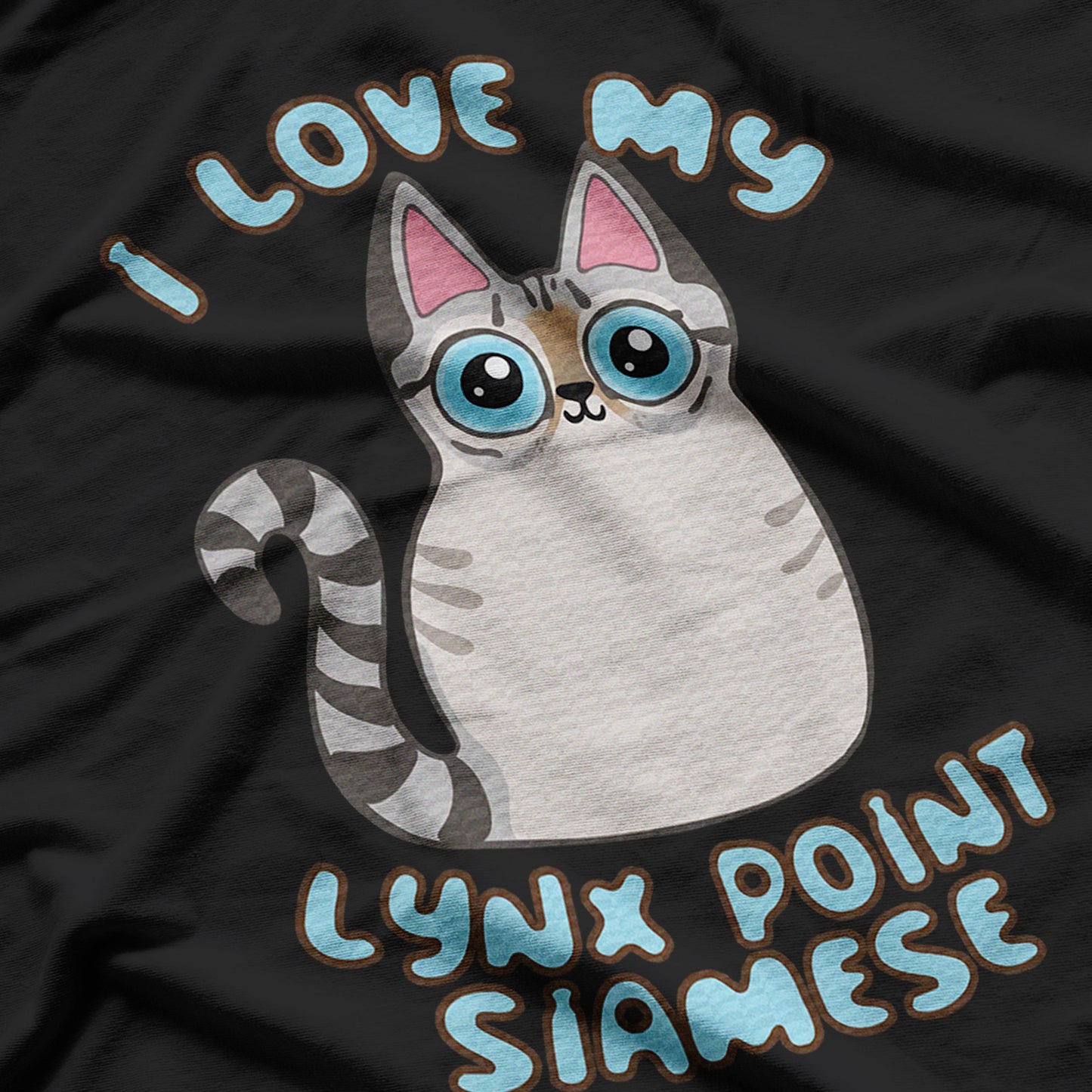 I Love My Lynx Point Siamese Cat Cute Kawaii Chibi Kitty T-Shirt