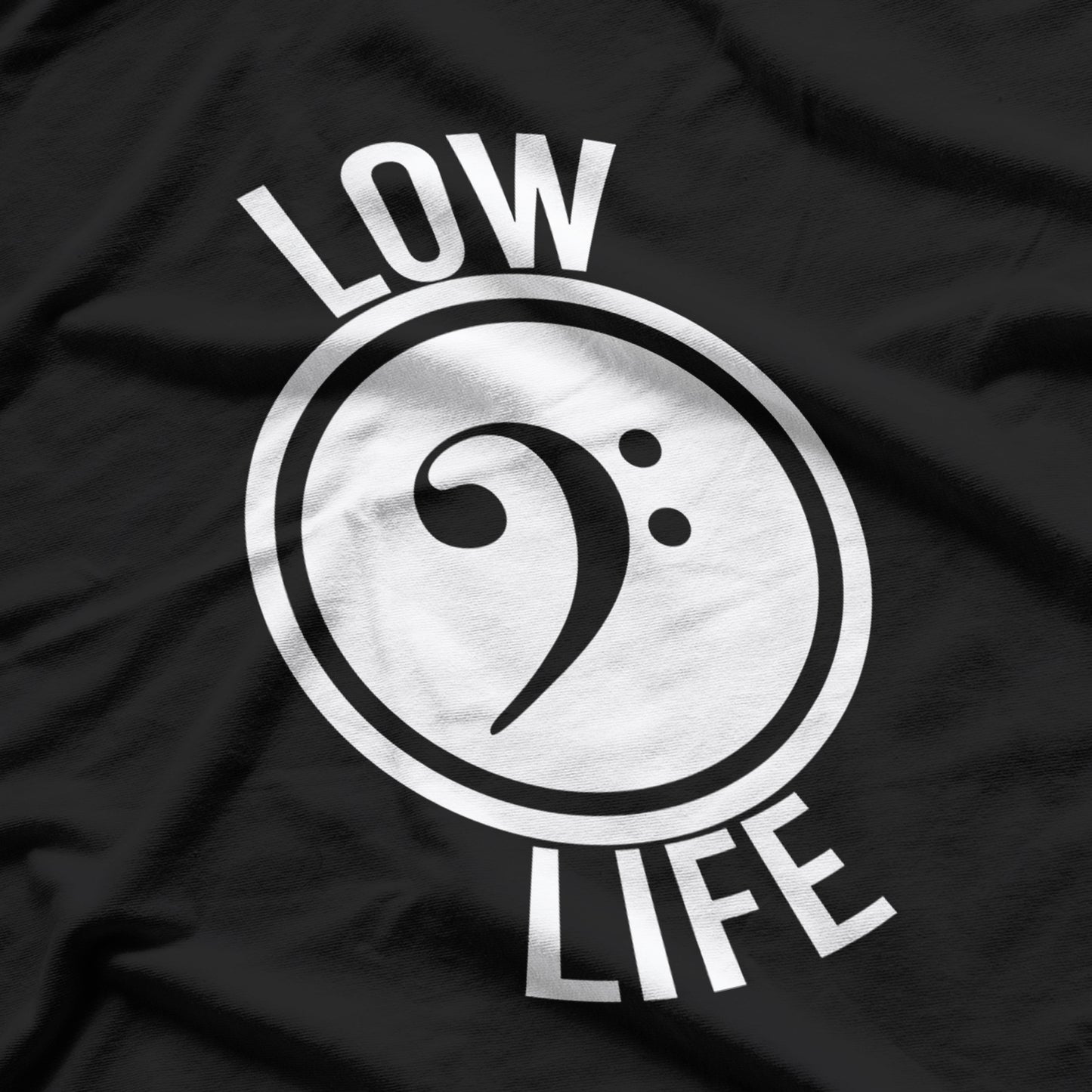 Low Life Bass Clef Guitar Player Music T-Shirt