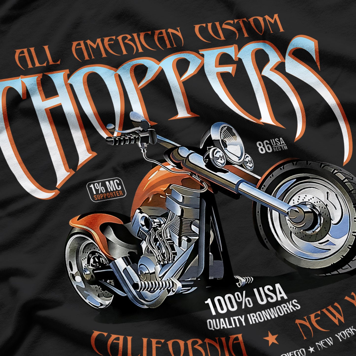Motorcycle All American Custom Choppers MC T-Shirt