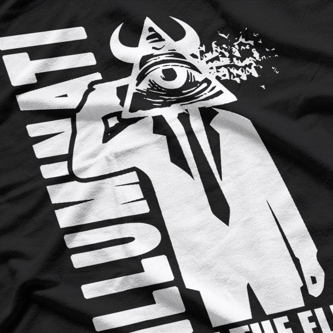 Delete The Elite Anti-Illuminati Conspiracy Symbol Graphic T-Shirt