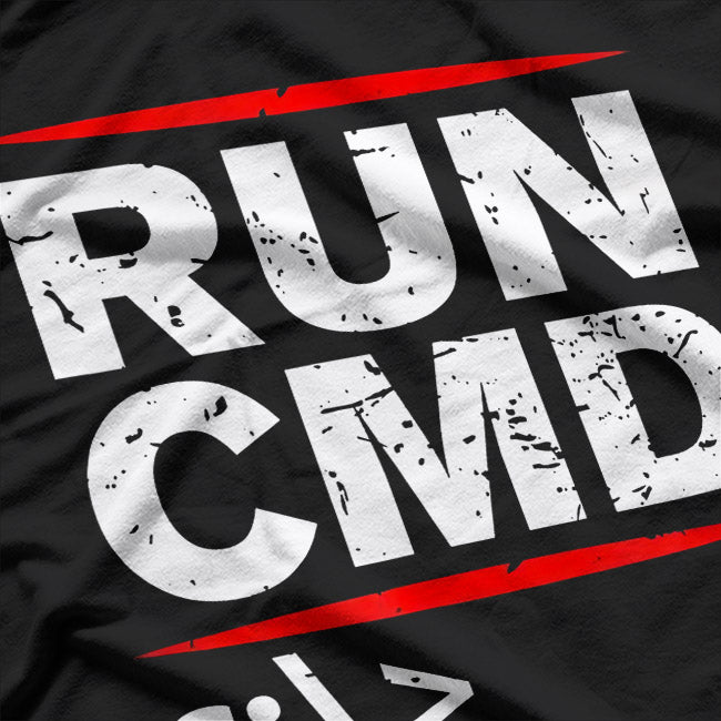 Run CMD Computer Programmer Geek T-Shirt