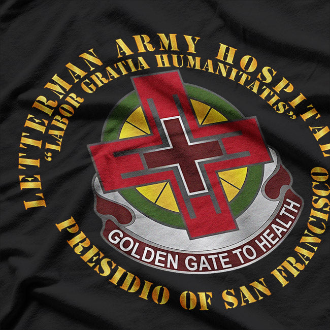 Army Medical Center Military Style Letterman Graphic T-Shirt