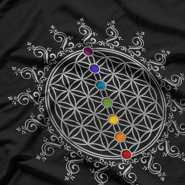 Flower of Life – Sacred Geometry Chakra Yoga Spiritual Graphic T-Shirt