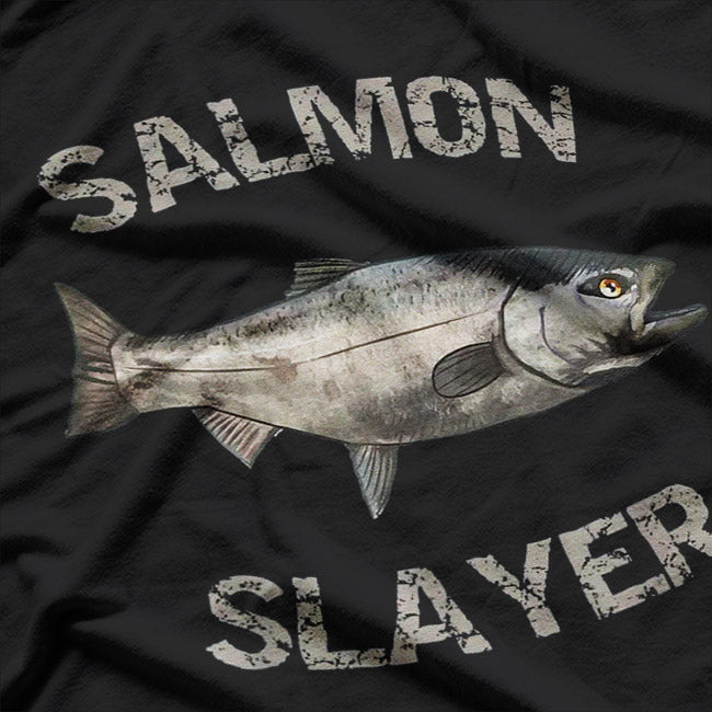 Playful Salmon Fishing Joke Retro Style T-Shirt