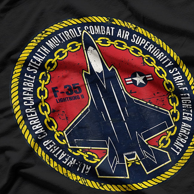 F-35 Lightning II: Stealth Fighter Military Aircraft T-Shirt