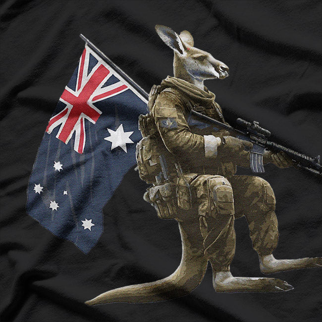 Aussie Flag Digger – Cool Animal Military Graphic T-Shirt