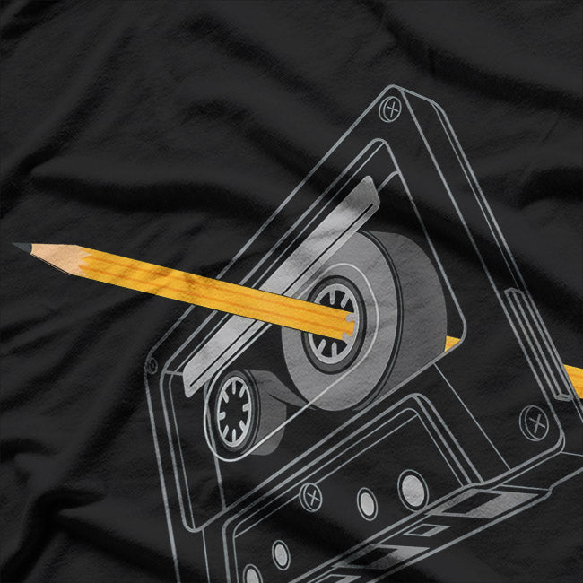 Cassette with Pencil: Retro Vibes T-Shirt