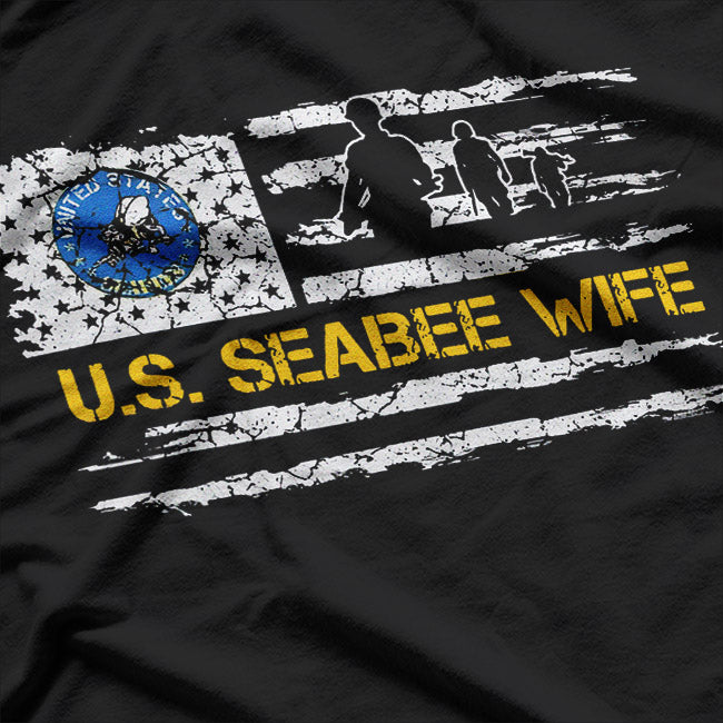 U.S. Seabee Wife: Strength, Love, Support T-Shirt