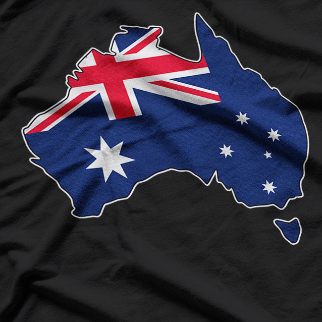 Australia Map & Flag – Cotton Comfort Design T-Shirt