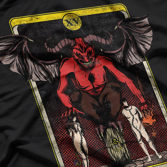 Witchcraft Baphomet Tarot Card The Devil XV Occult Art T-Shirt