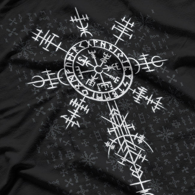Classic Viking Symbol – Vegvisir Graphic T-Shirt