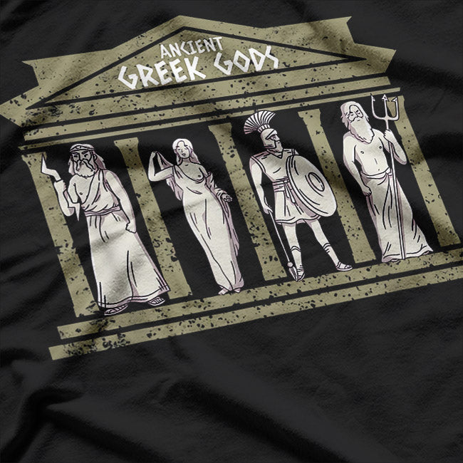 Ancient Greek Gods and Goddesses Mythology T-Shirt