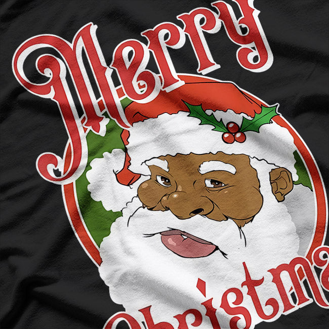Black Merry Christmas - Bold and Funny Holiday Humor T-Shirt
