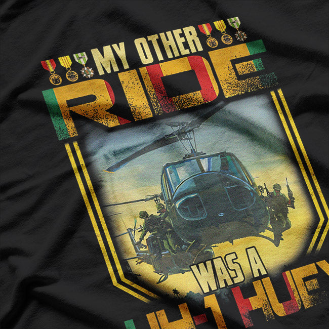 UH-1 Huey Helicopter Vietnam Veteran Military Gift T-Shirt