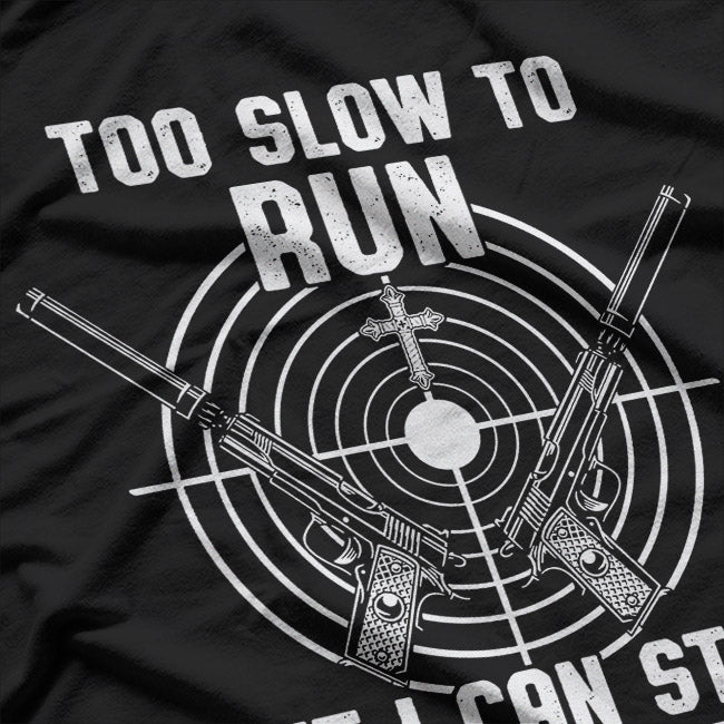 Funny Old Guy – Too Old to Fight, Too Slow to Run T-Shirt