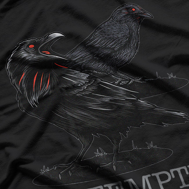 Attempted Murder – Two Crows Funny Raven Bird Pun Humor T-Shirt