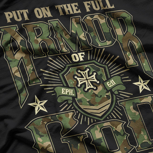 Full Armor of God Christian Faith Graphic T-Shirt