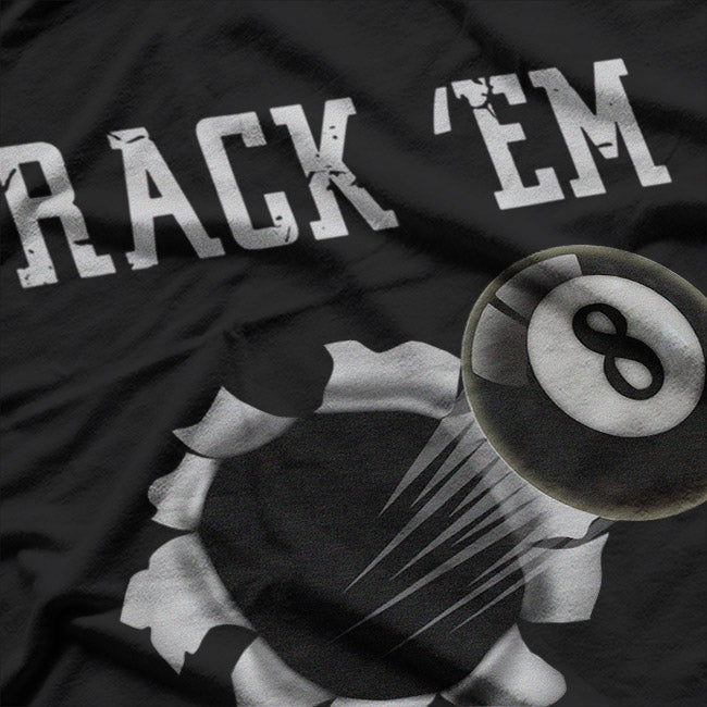 Unique Billiards 8 Ball Pool Player Graphic T-Shirt