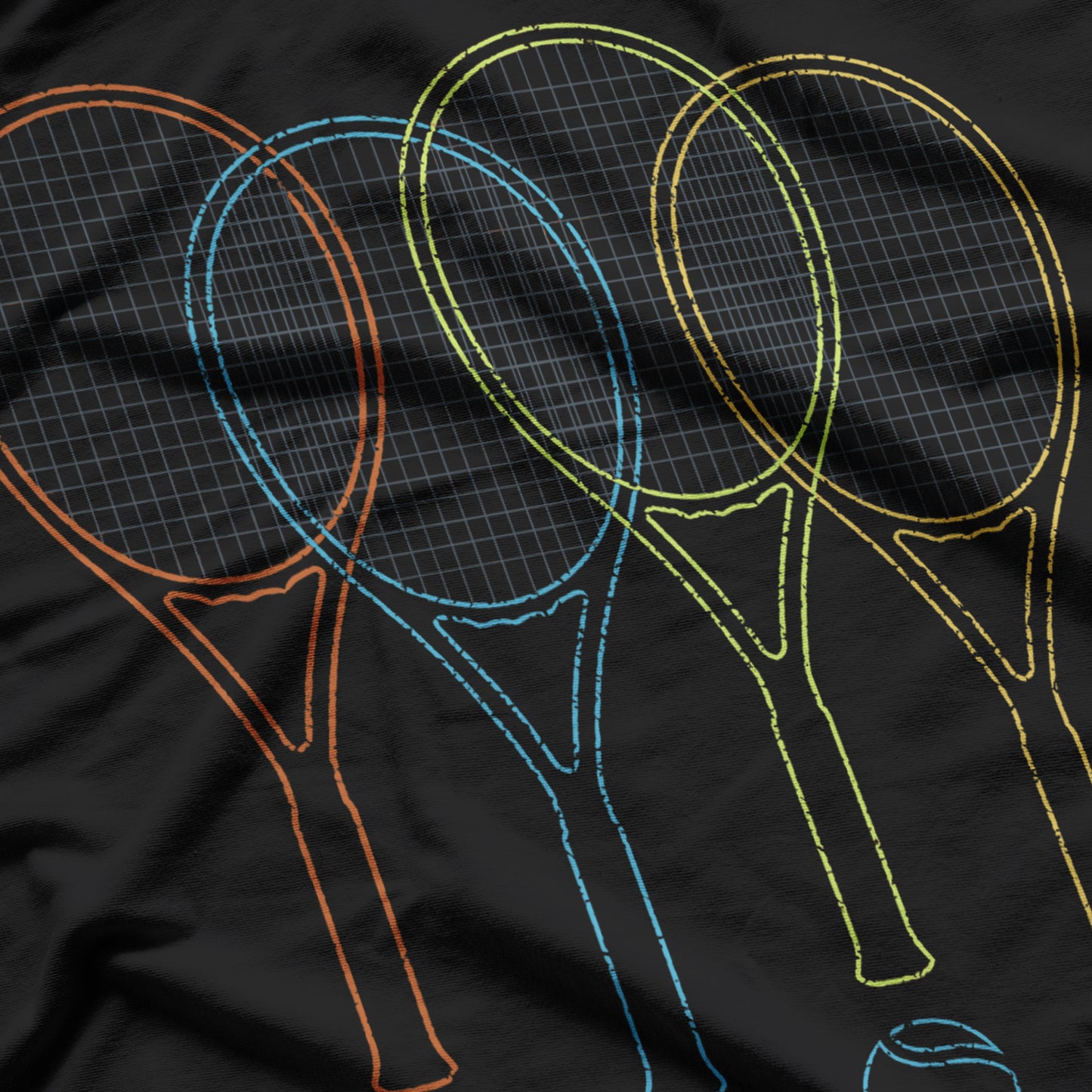 Tennis Player Sport Racket & Tennis Ball T-Shirt