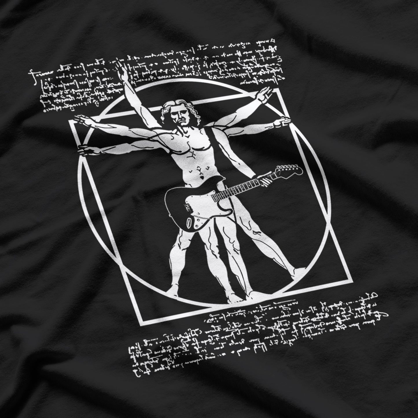 VITRUVIAN MAN PLAYING THE GUITAR T-Shirt