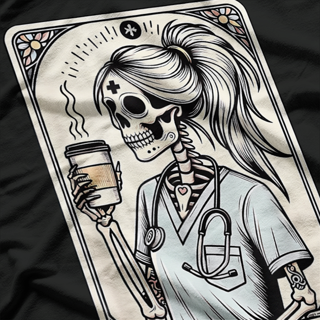 Certified Nurse Assistant Skeleton Tarot CNA Halloween T-Shirt
